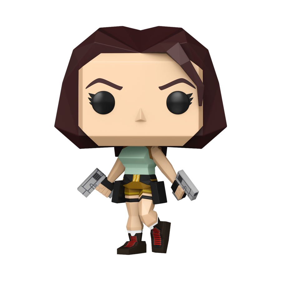 Lara Croft, and he is not blinking