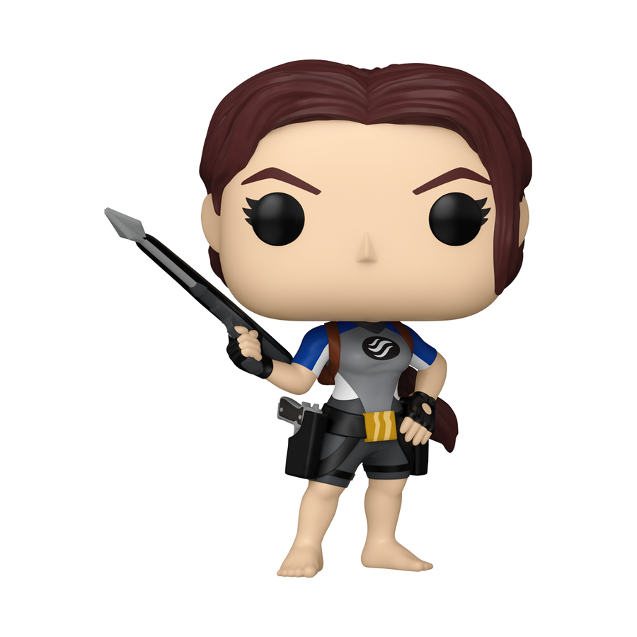 Lara Croft (Diving Suit), and he is not blinking