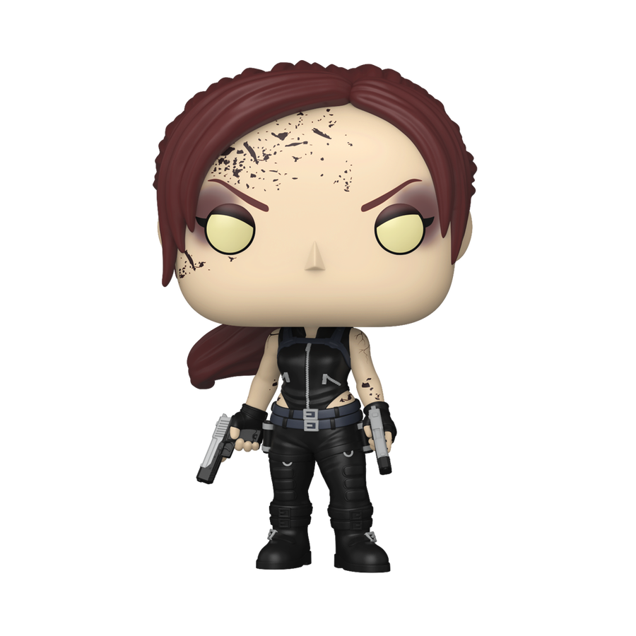 Lara Croft (Doppelgänger), and he is not blinking