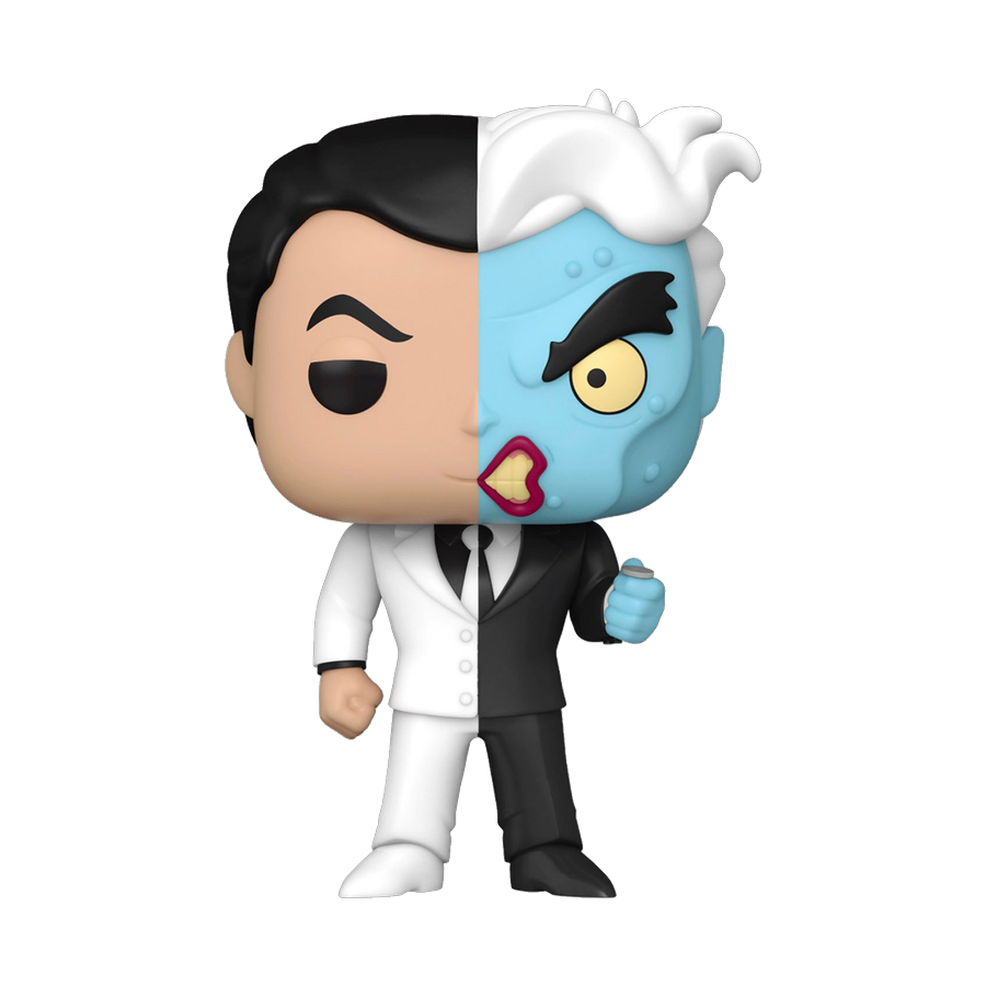 Two-Face, and he is not blinking